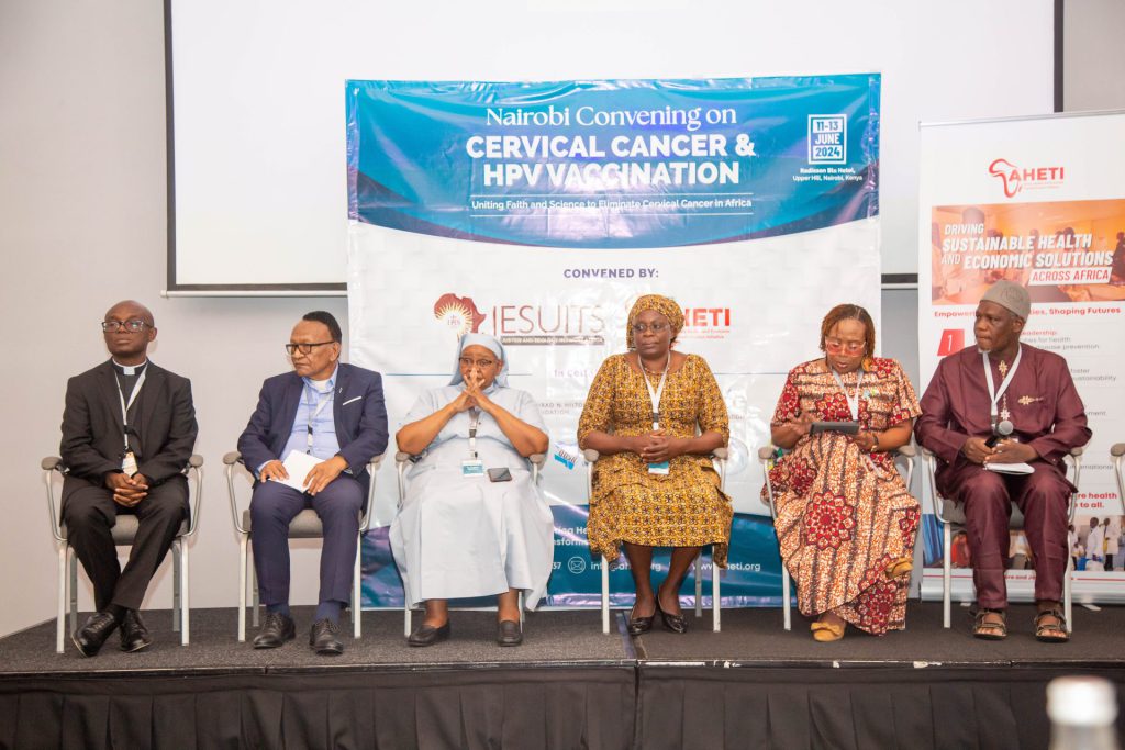 Fr. Charles Chilufya, S.J. Executive Director & Board Chairman AHETI (Far Left) during one of the discussion session at the Convention