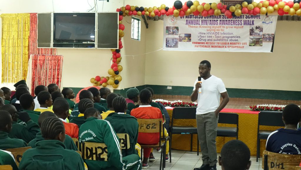 Motivational speaker of the day, Mr. Pardingtone Nhundu Pan African Coordinator of the International Movements of Catholic Students in Africa.